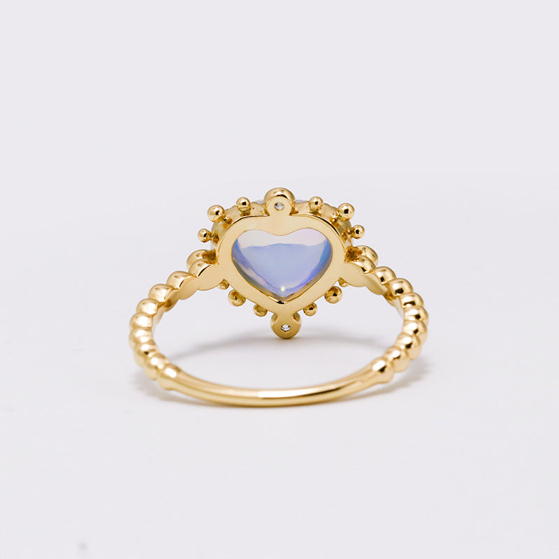Aurora Heart Opal Ring