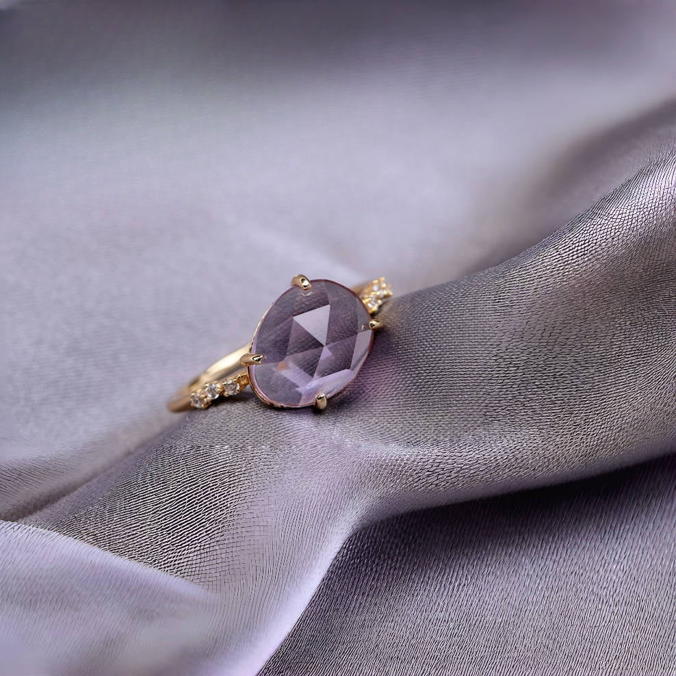 Lavender Facet Amethyst Ring