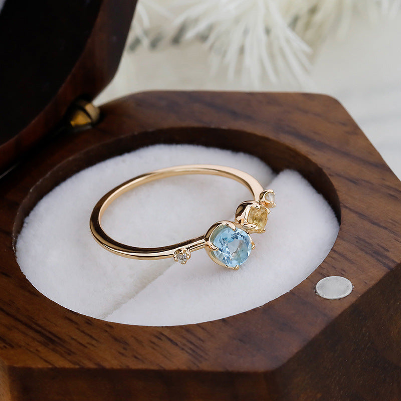 Sea Salt Lemon Stacking Ring