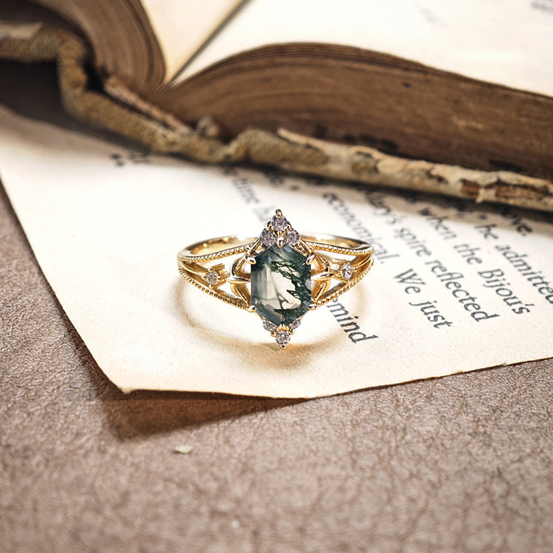 Enchanted Forest Moss Agate Ring