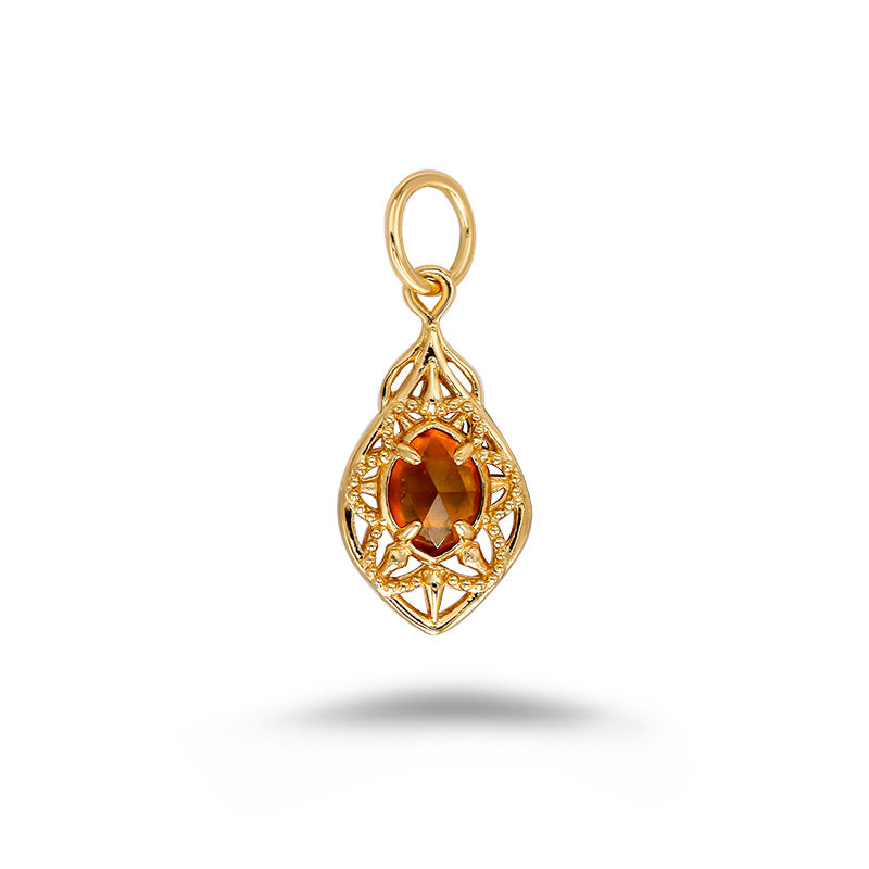 Vintage Ember Garnet Pendant