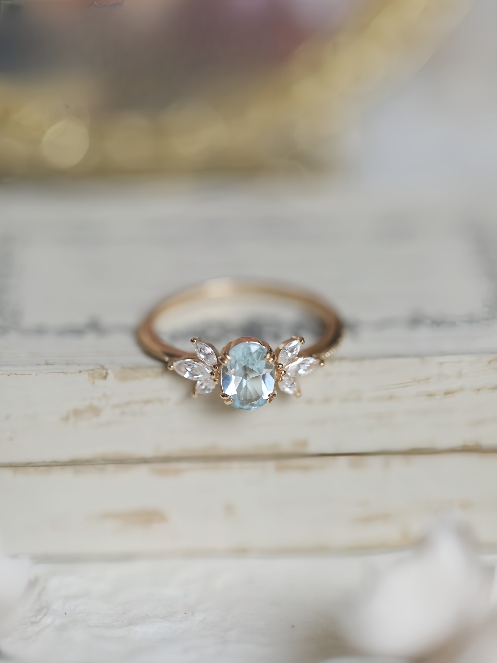 Blue Topaz Bloom Ring