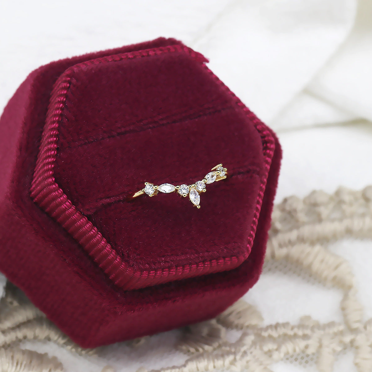 Tiny Crown Stacking Ring