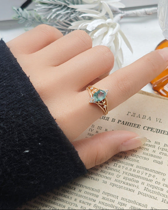 Enchanted Forest Moss Agate Ring
