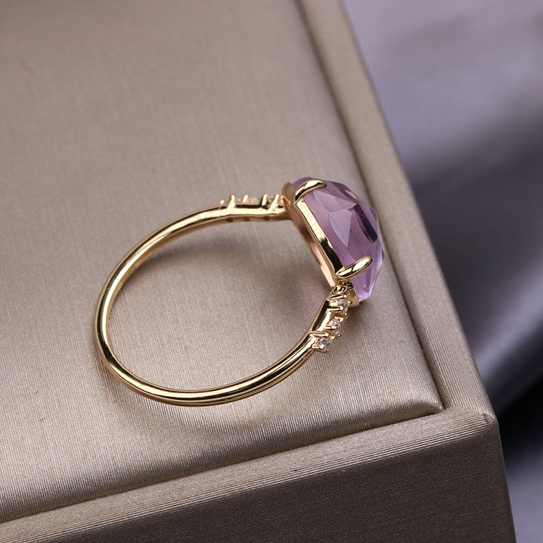 Lavender Facet Amethyst Ring