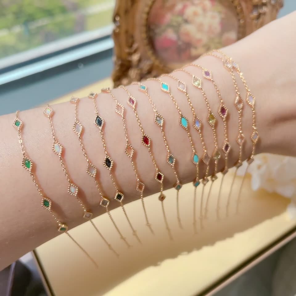 Starlight Gemstone Chain Bracelet