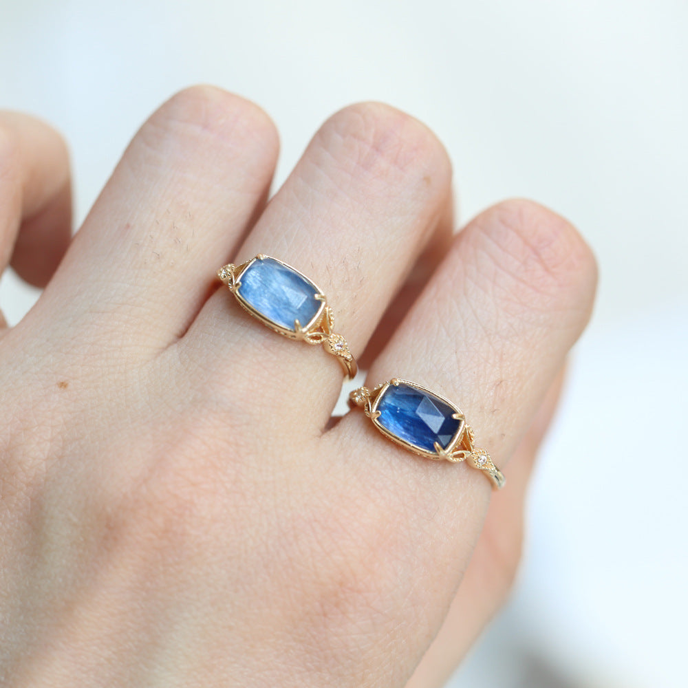 Sterling Silver Ocean Kyanite Ring