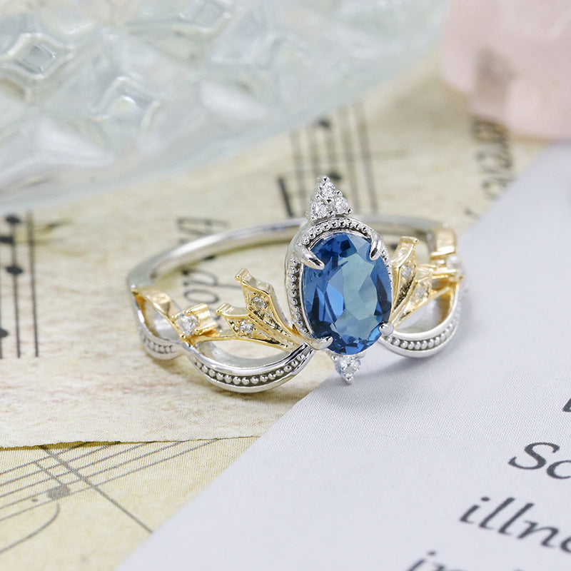 Celestial Crown London Blue Topaz Ring