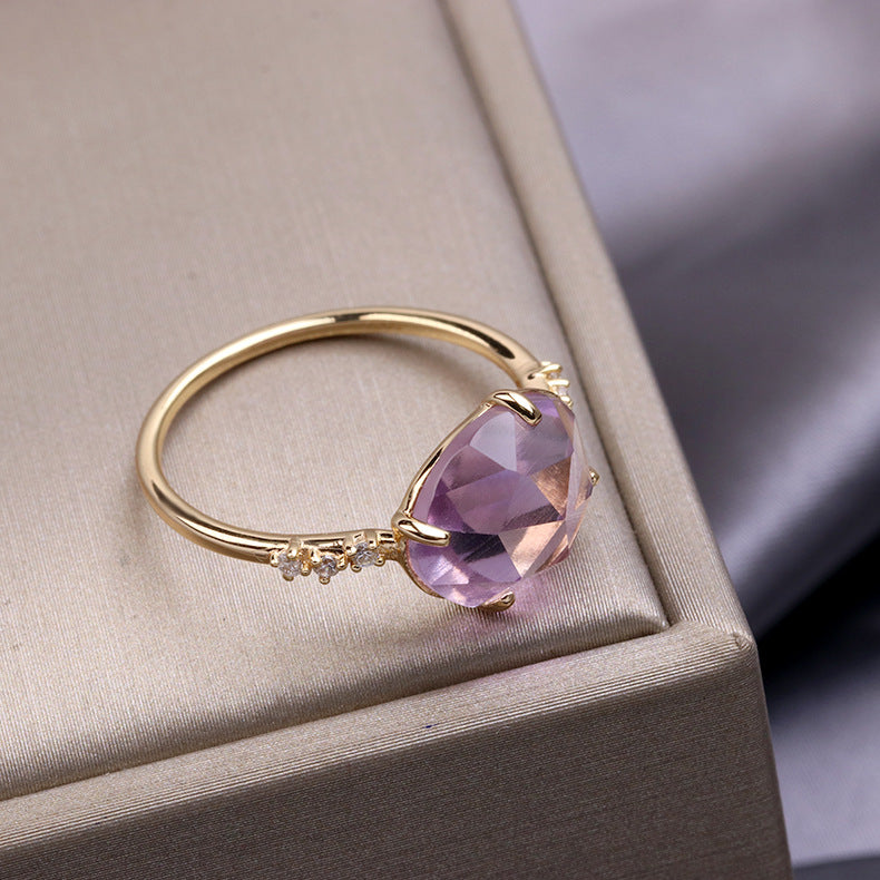 Lavender Facet Amethyst Ring