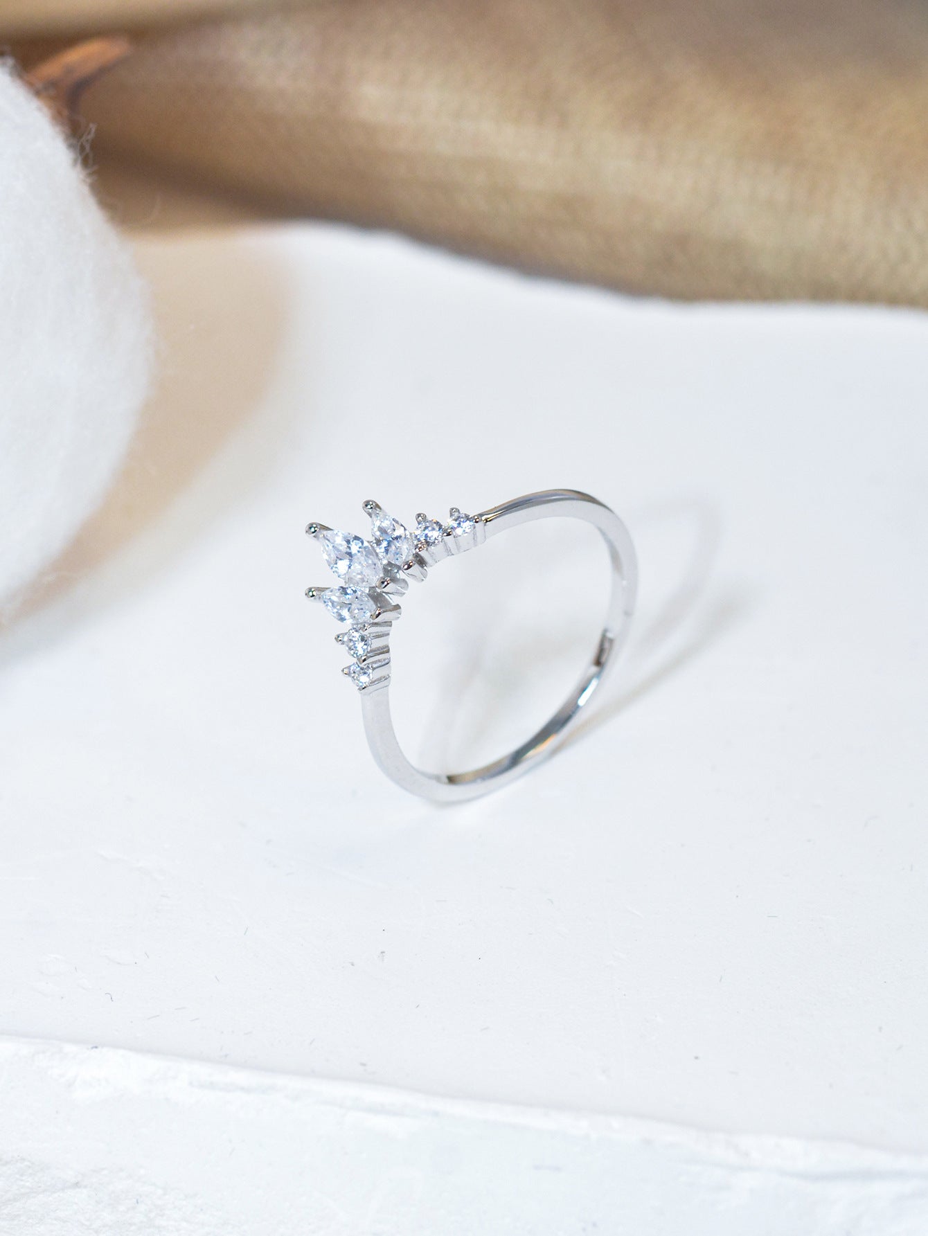 Minimalist Crown Ring in Sterling Silver