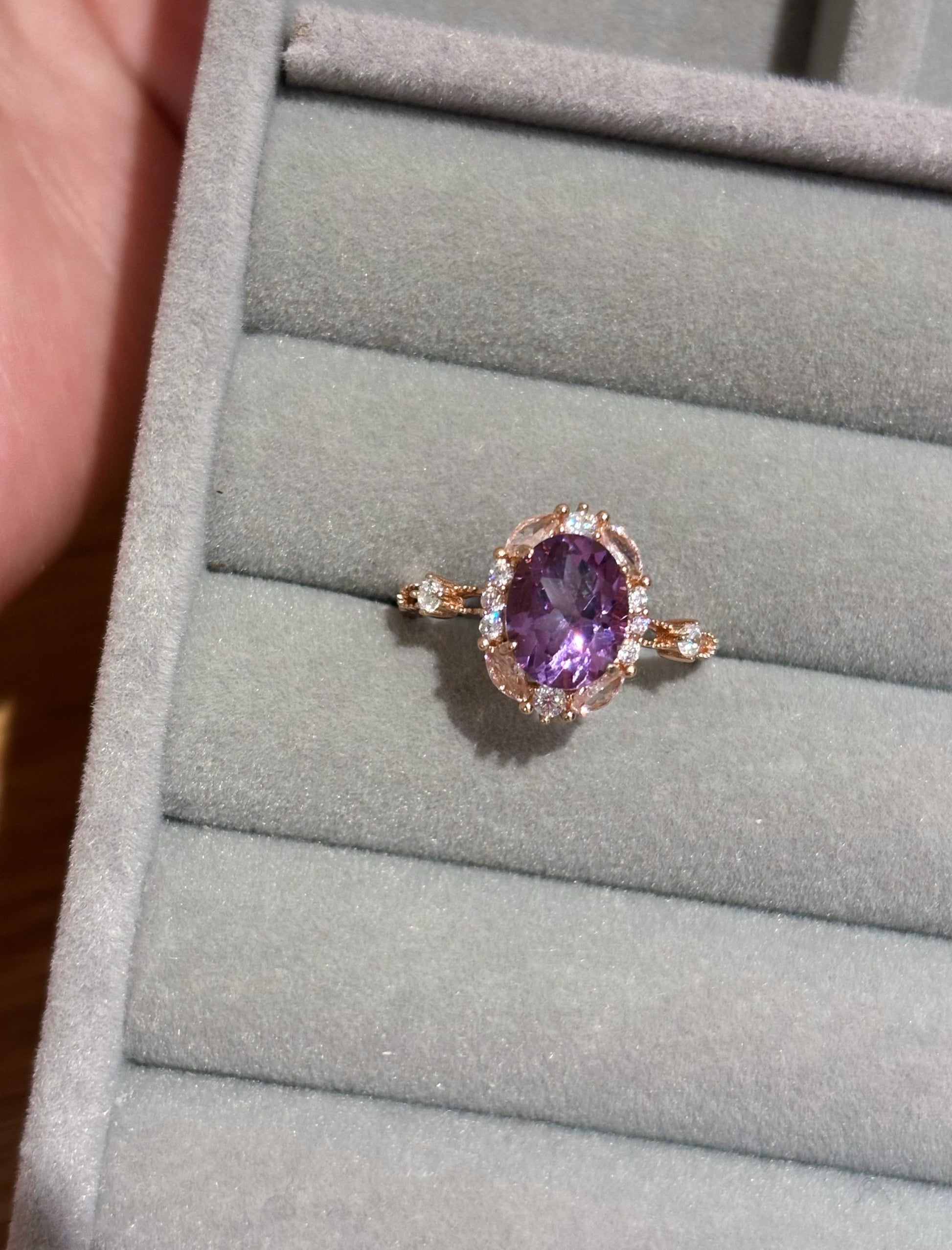 Blooming Amethyst Ring