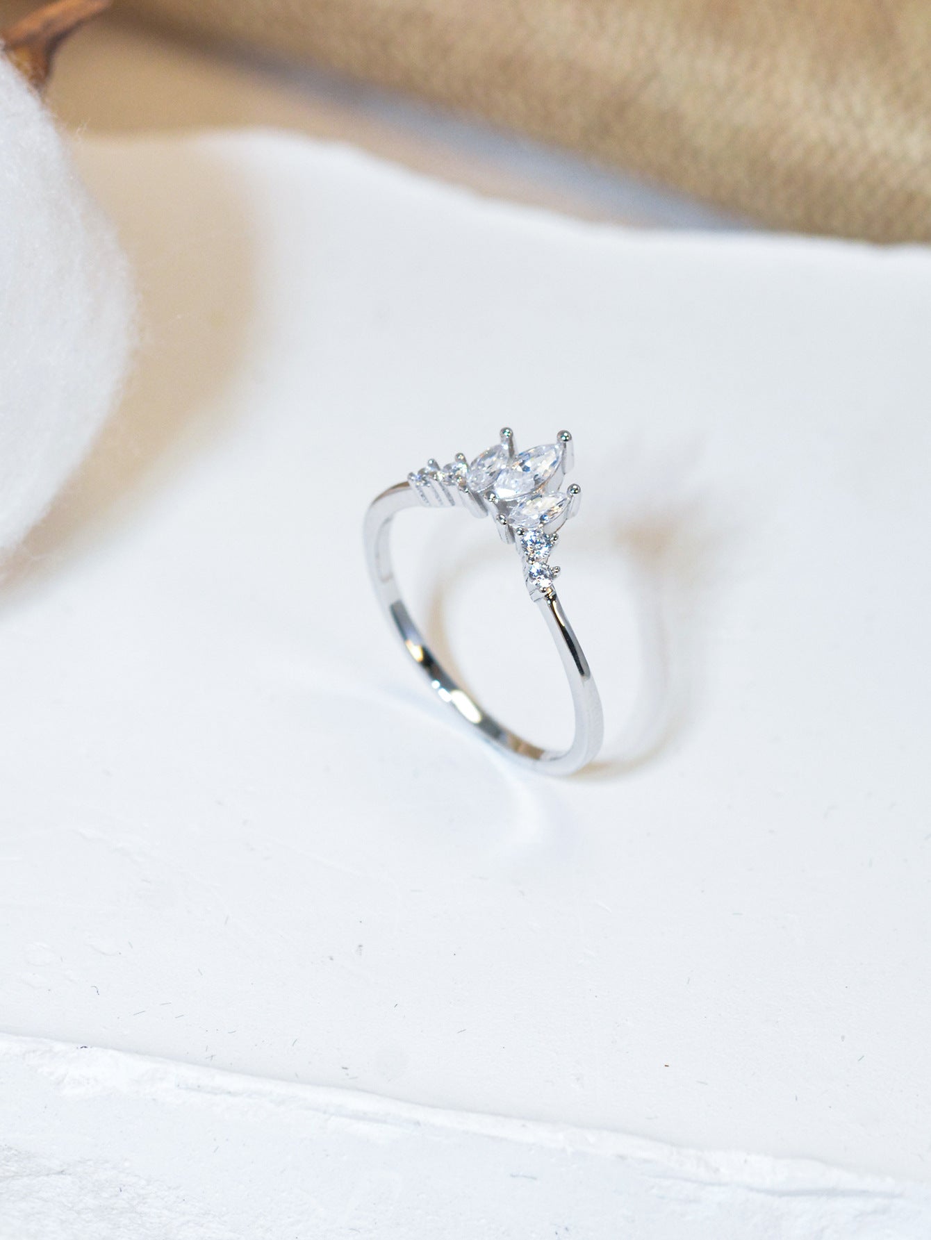 Minimalist Crown Ring in Sterling Silver