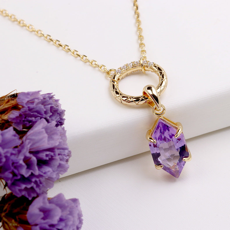 Prism Light Amethyst Pendant