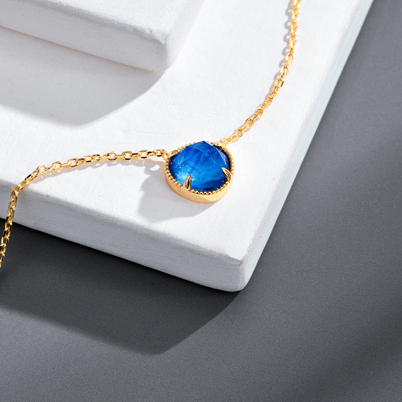 Midnight Lapis Minimal Necklace