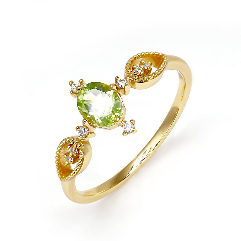 Vintage Meadow Olive Ring