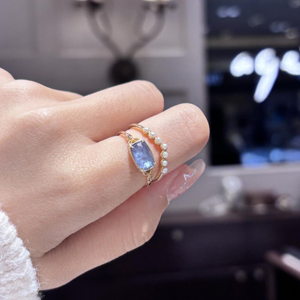 Sterling Silver Ocean Kyanite Ring