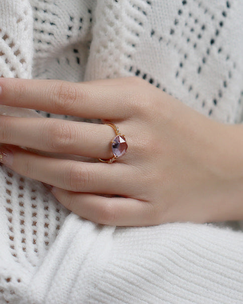 Lavender Facet Amethyst Ring