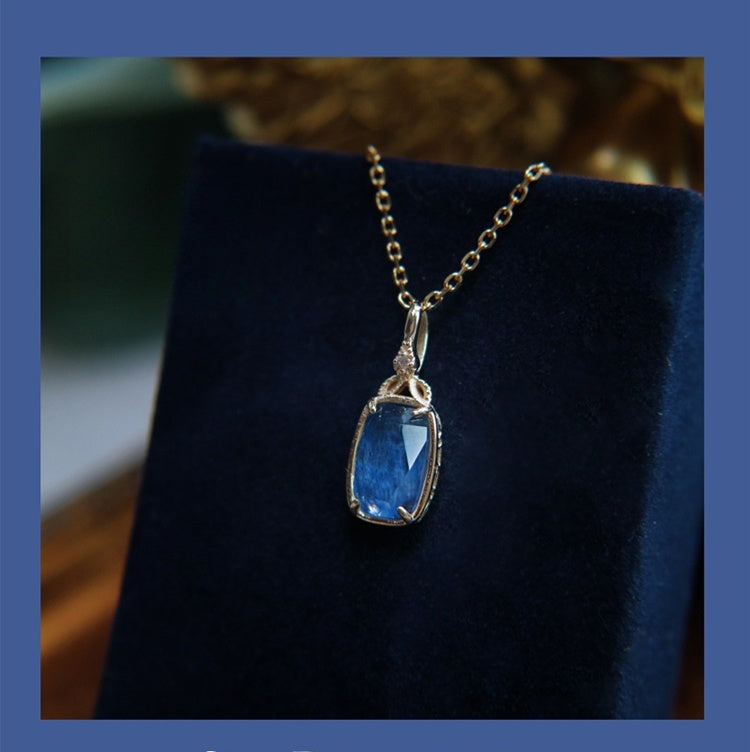 Sterling Silver Ocean Kyanite Necklace