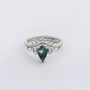 Moss Agate Crown Ring Set