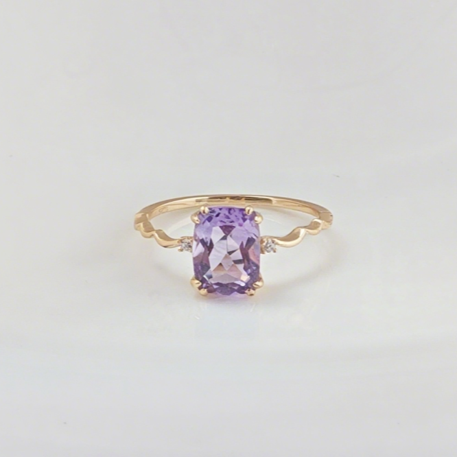 Moonlit Amethyst Ring