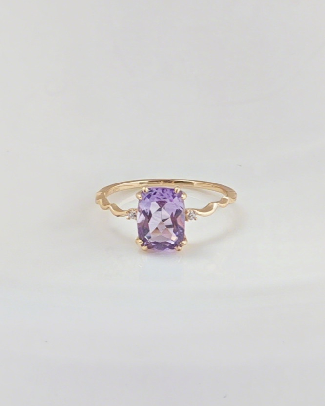 Moonlit Amethyst Ring