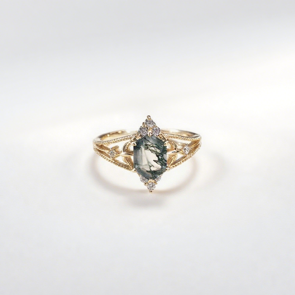 Enchanted Forest Moss Agate Ring