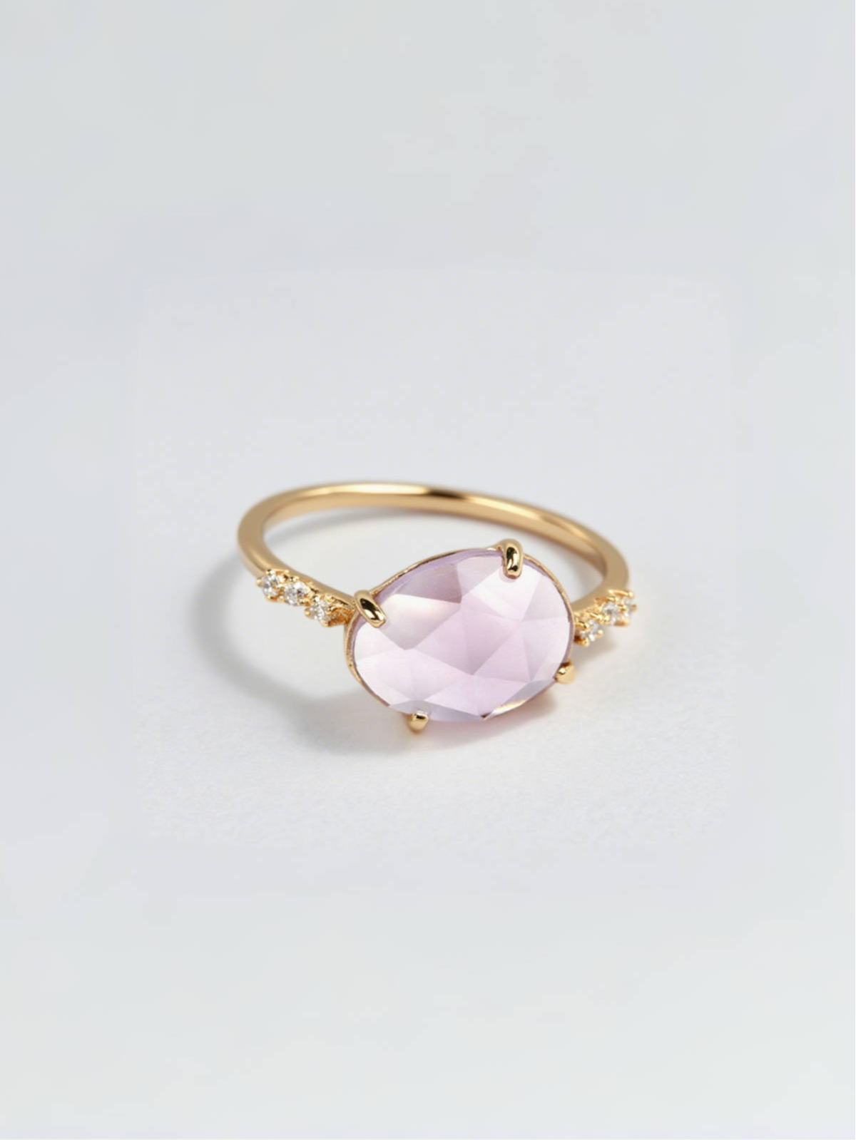 Lavender Facet Amethyst Ring