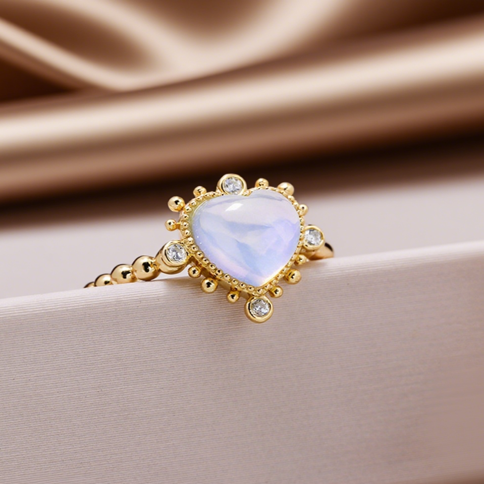 Aurora Heart Opal Ring