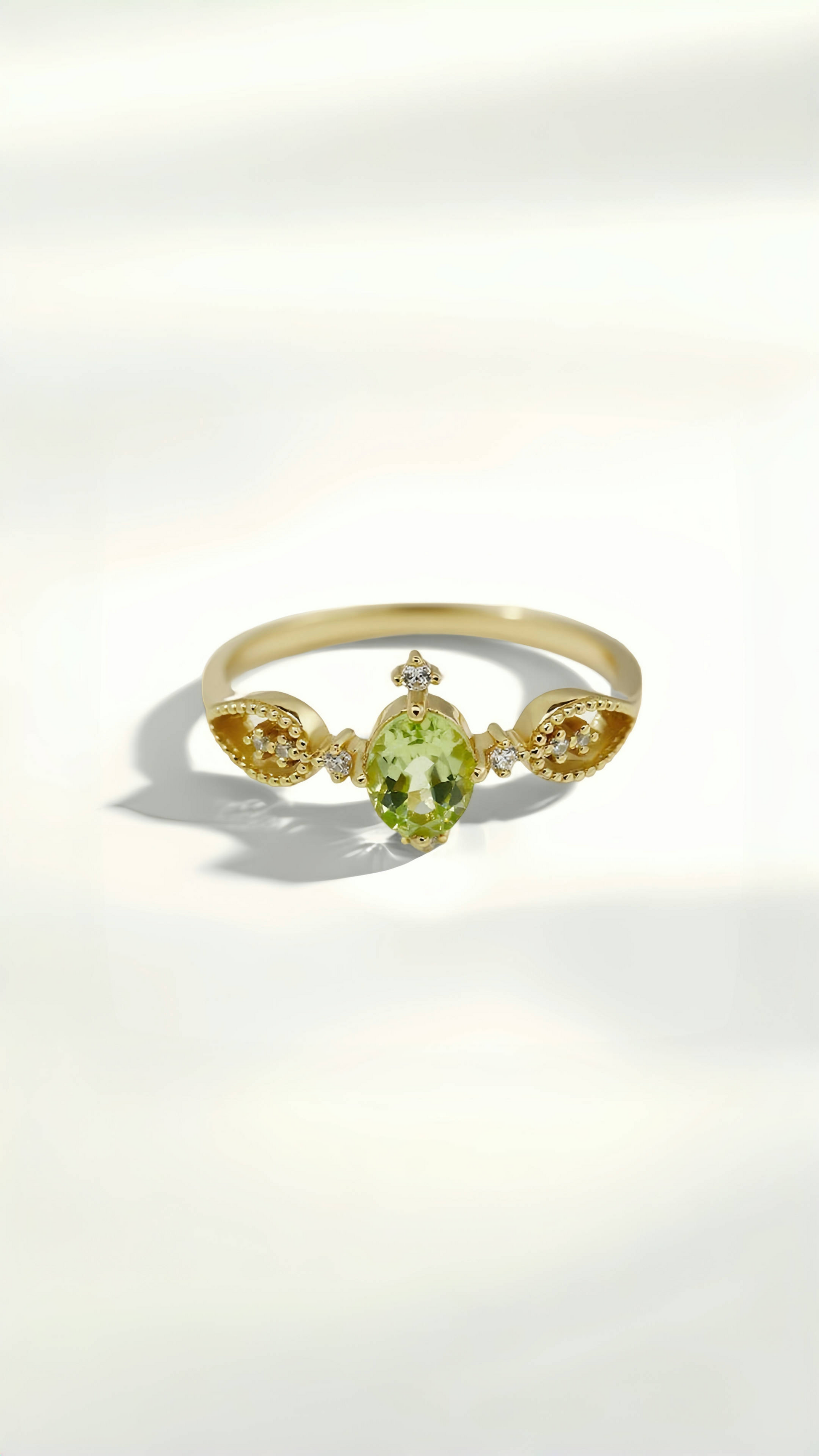 Vintage Meadow Olive Ring
