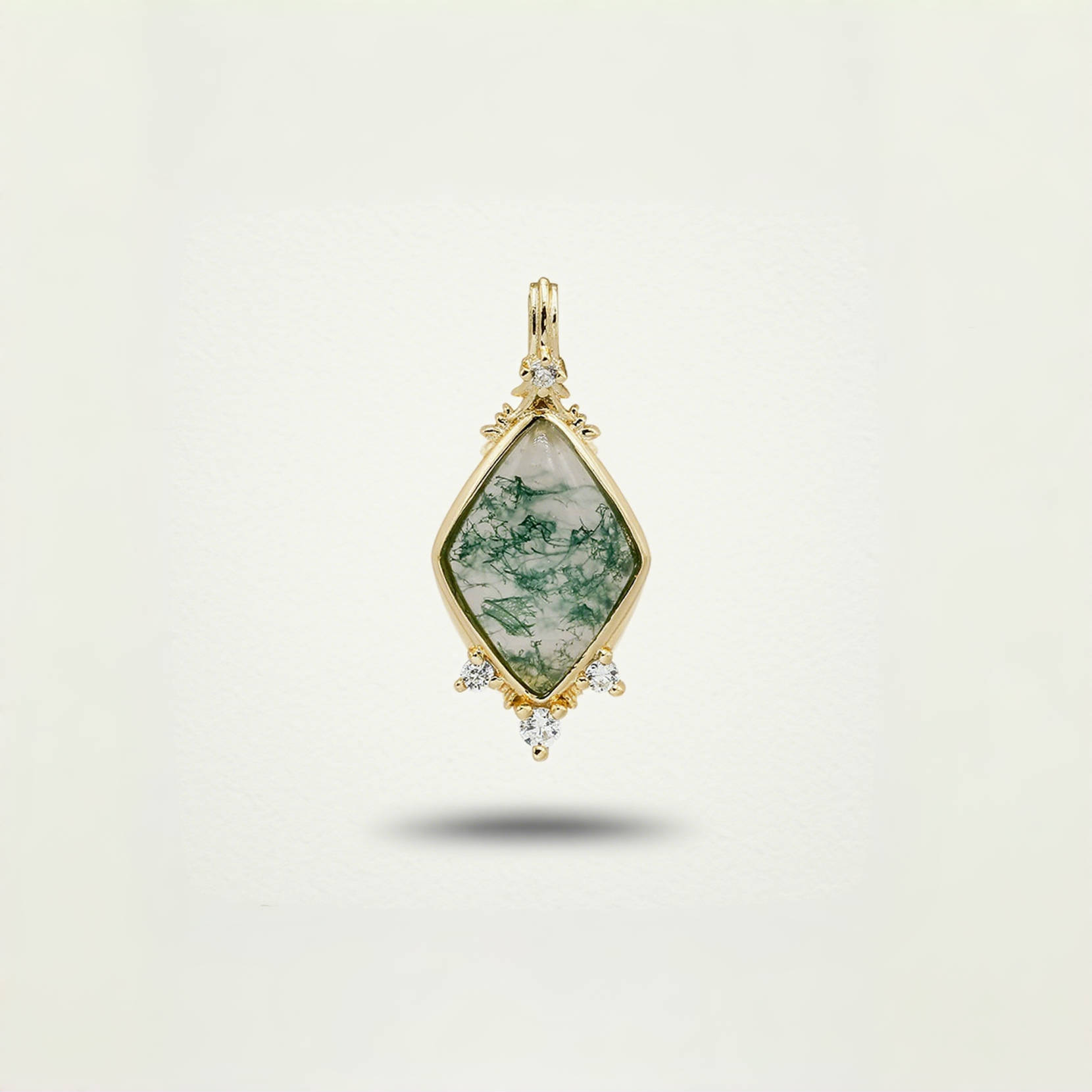 Nature’s Mirror Moss Agate Pendant/Necklace