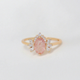 Strawberry Quartz Bloom Ring