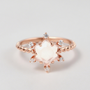 Stellar Blush Rose Quartz Ring