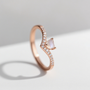 Moonstone Heart V Ring