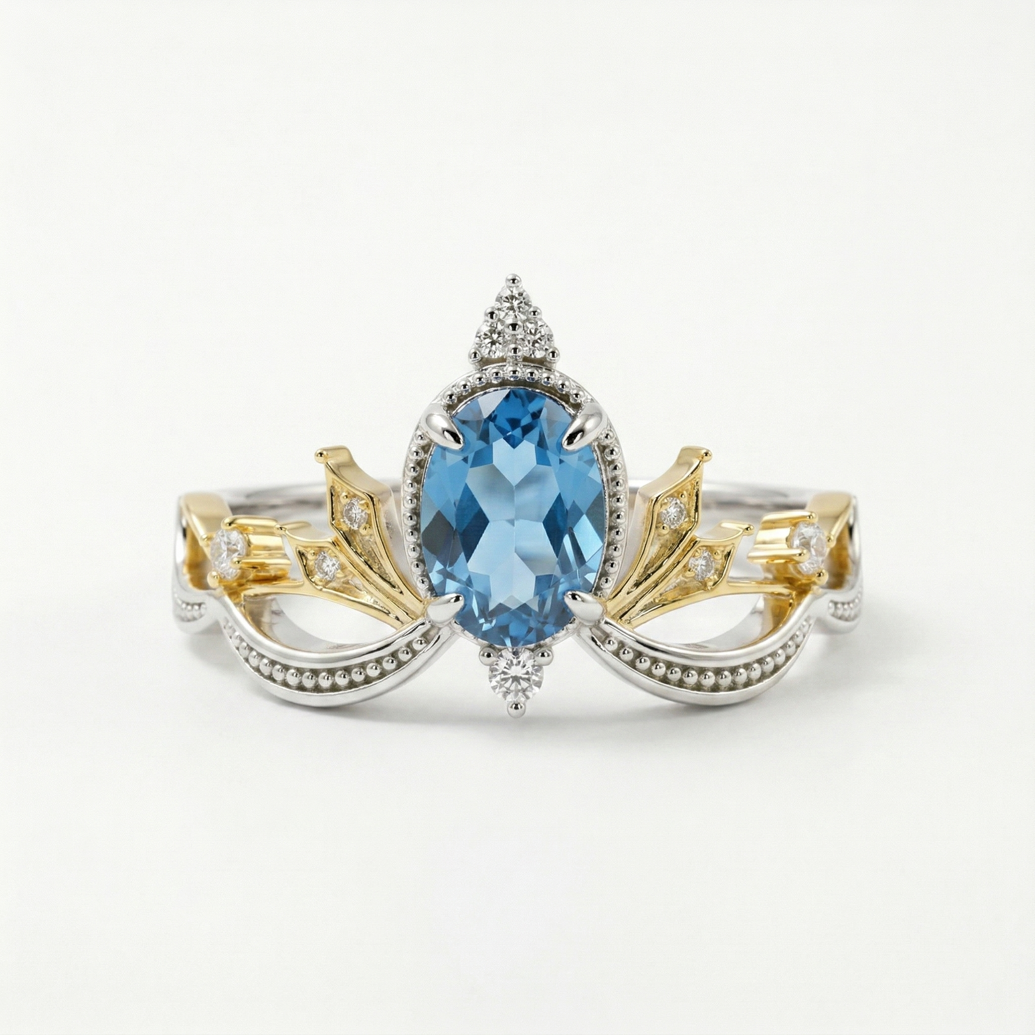 Celestial Crown London Blue Topaz Ring