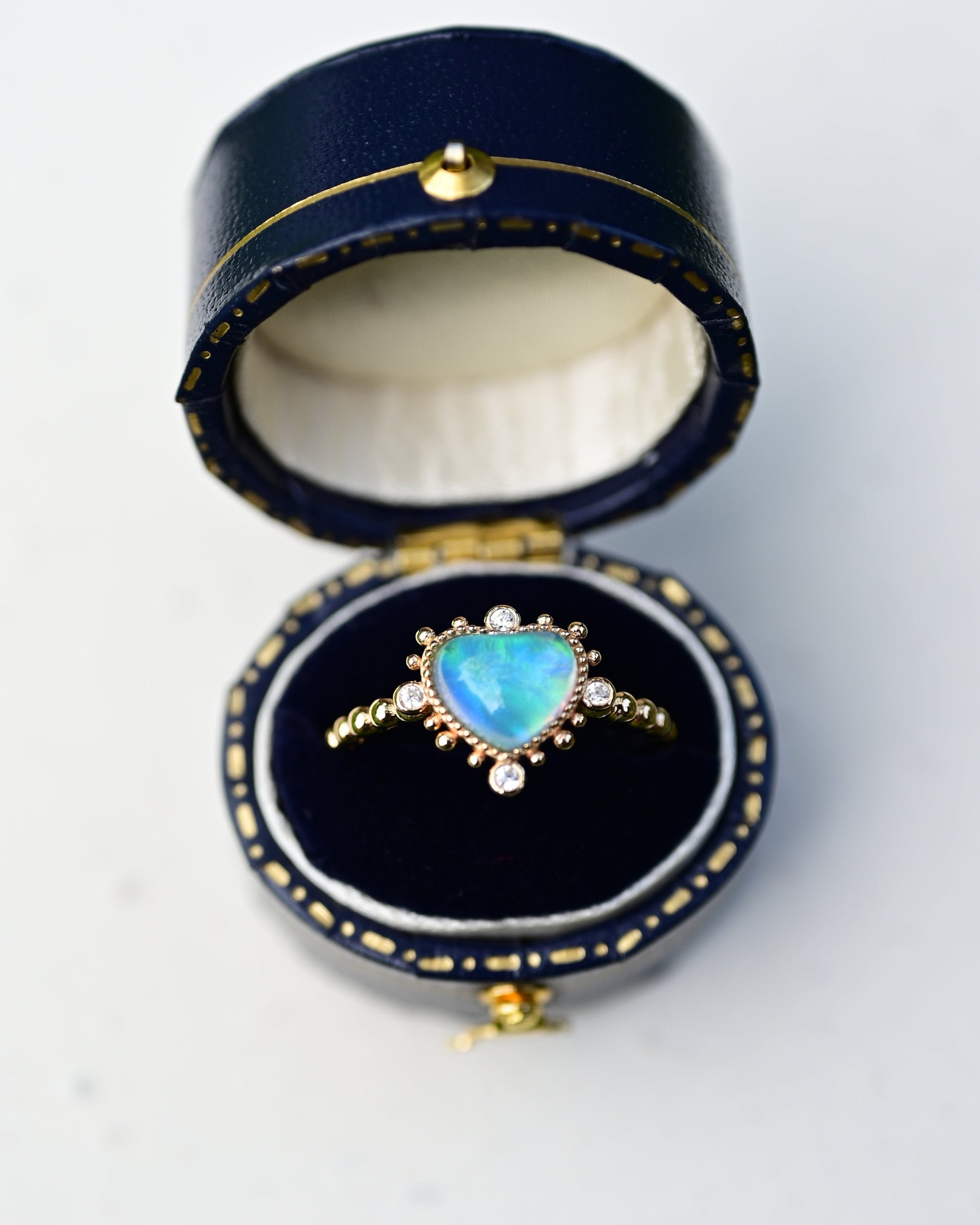 Aurora Heart Opal Ring