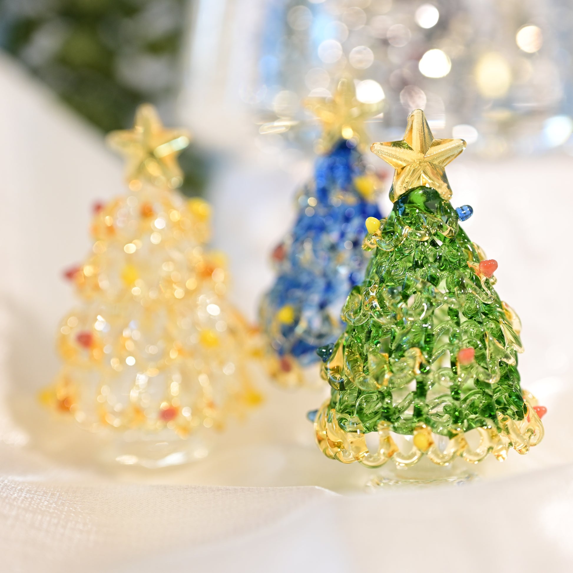 Handcrafted Glass Christmas Tree — Free Gift