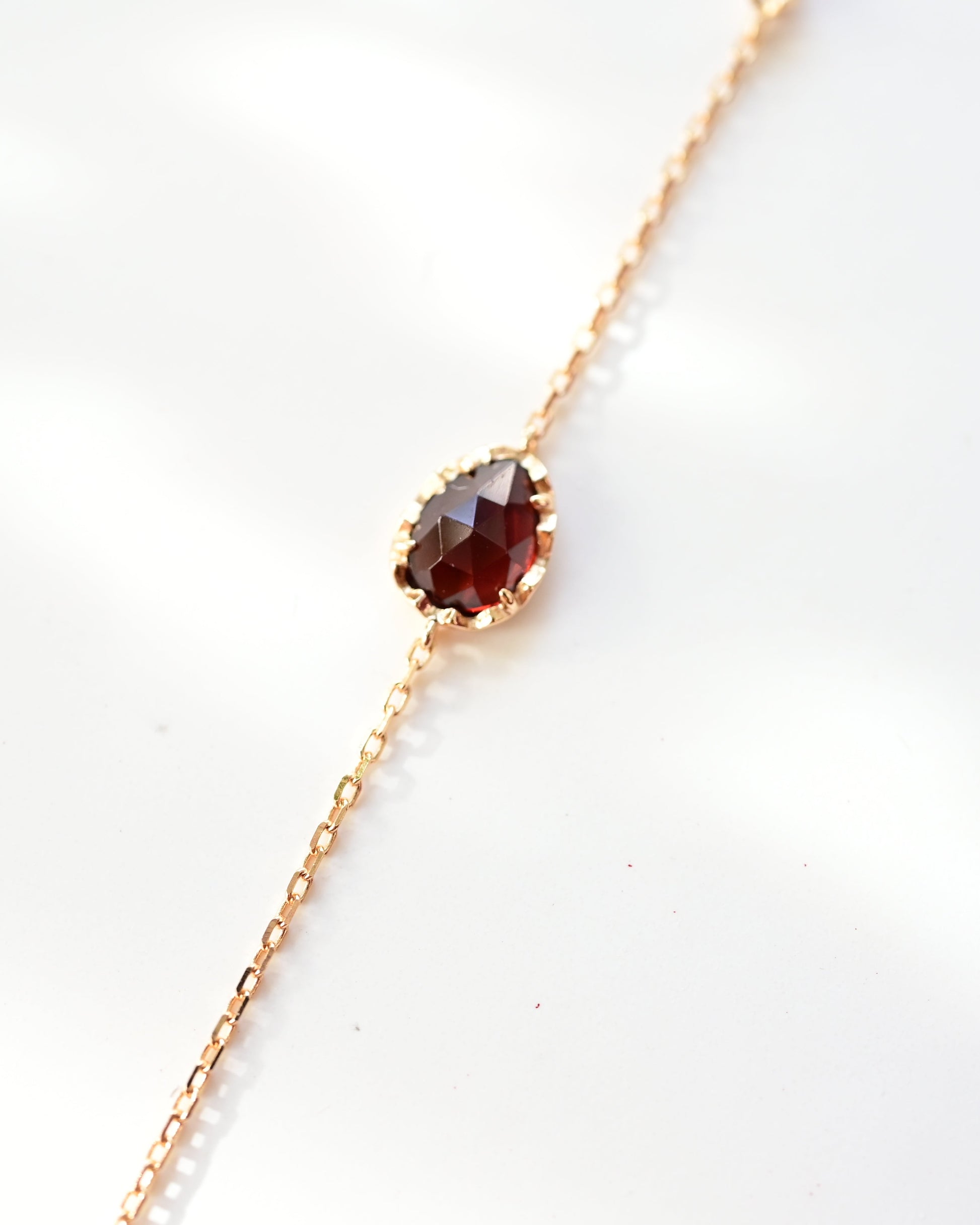 Crimson Pear Cut Garnet Bracelet