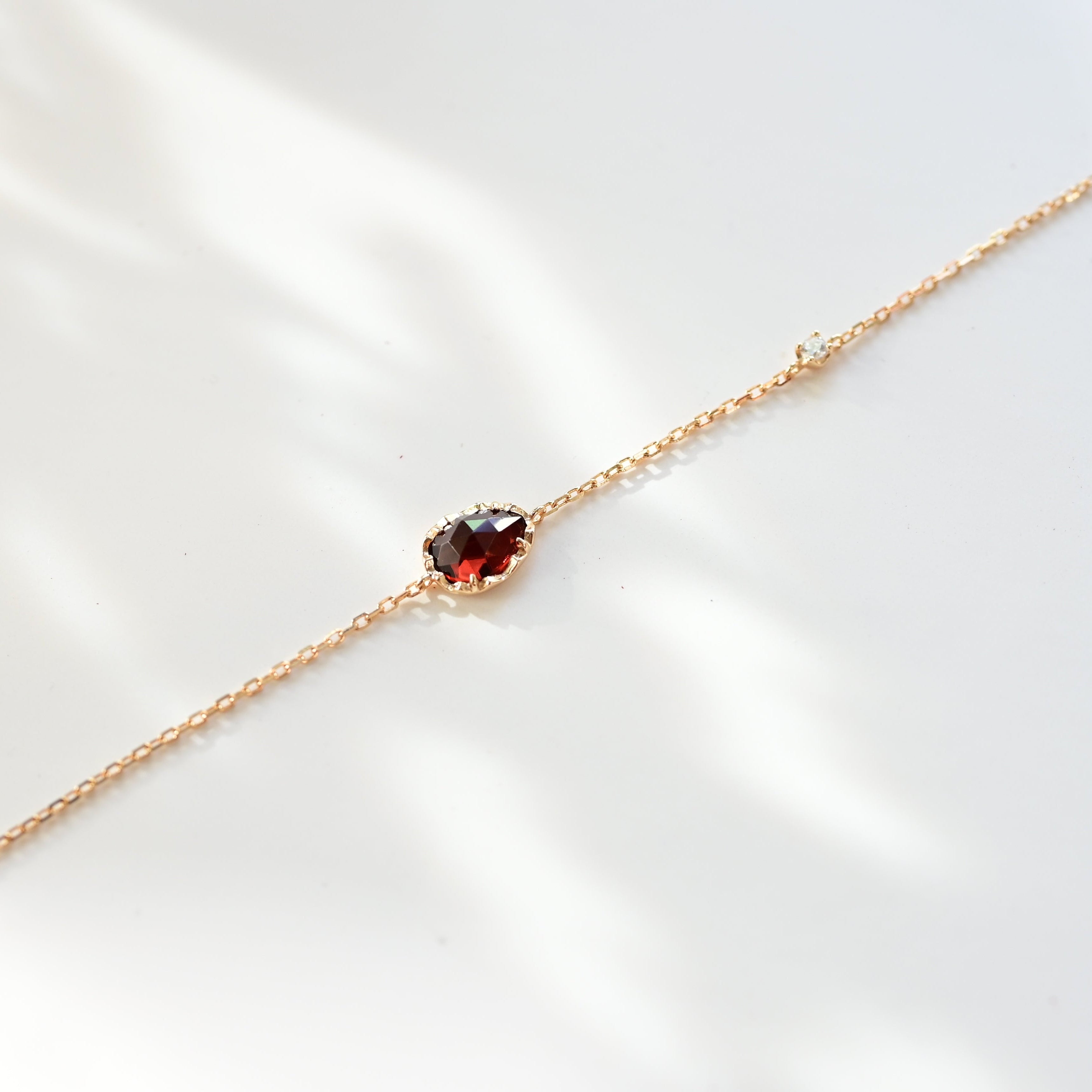 Crimson Pear Cut Garnet Bracelet
