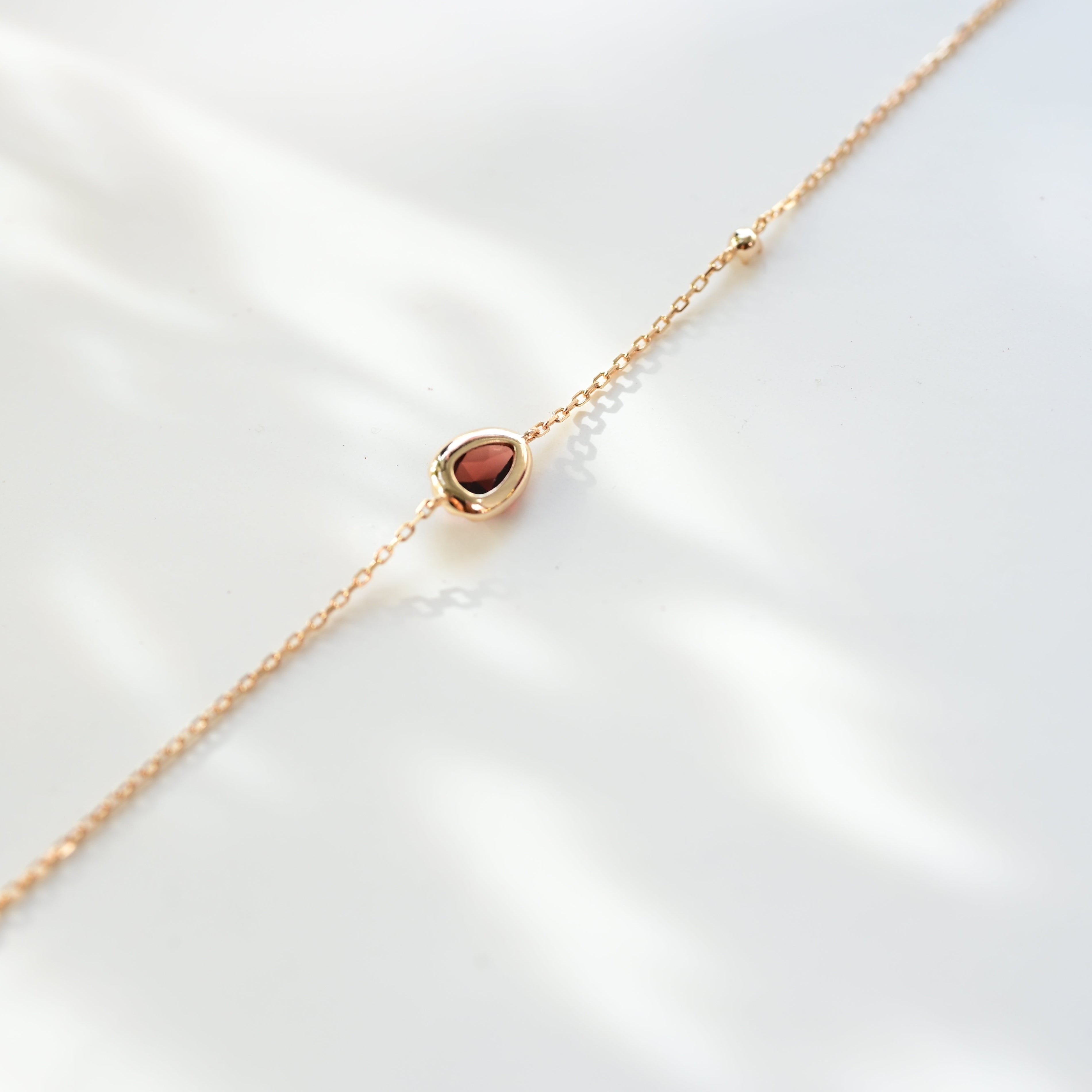 Crimson Pear Cut Garnet Bracelet