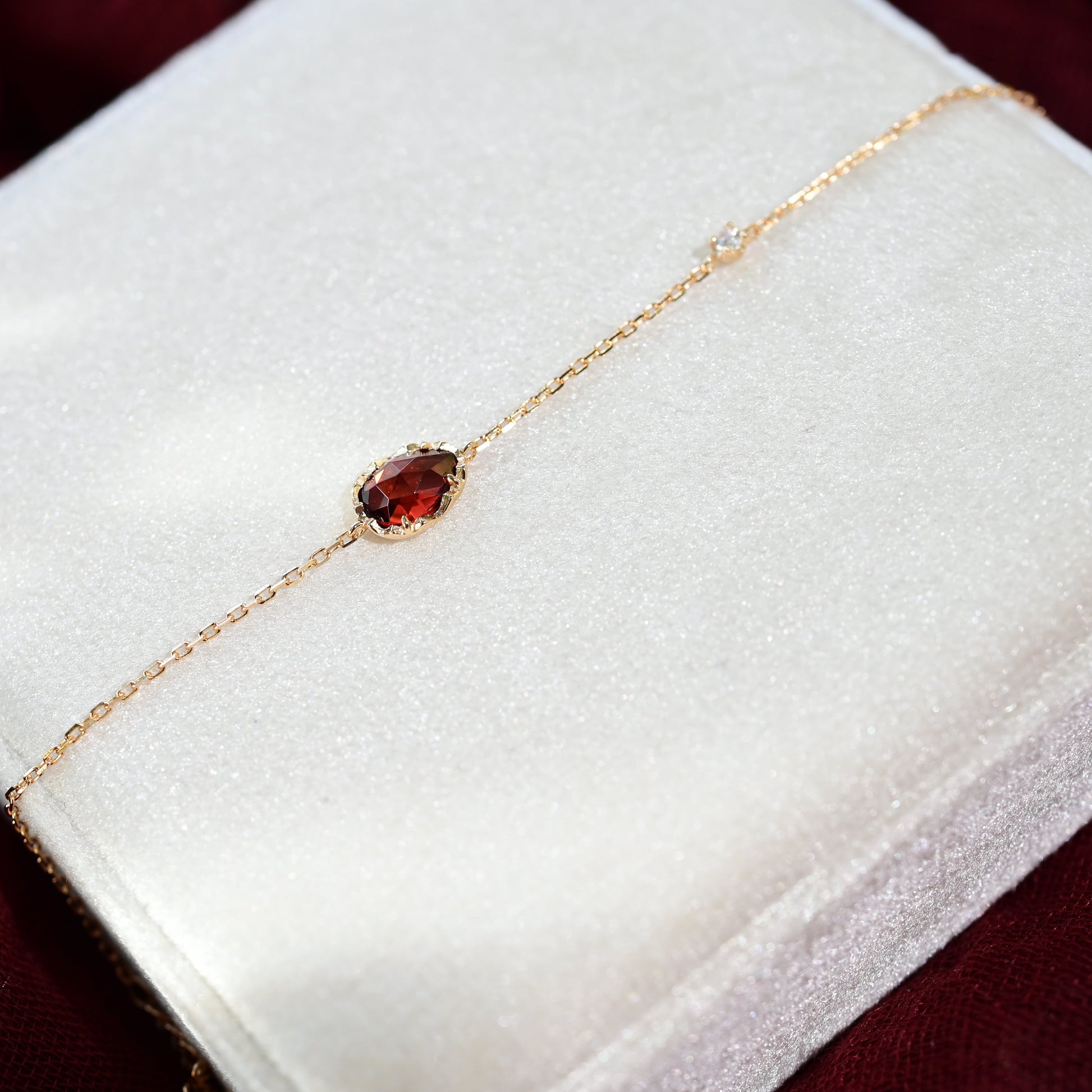 Crimson Pear Cut Garnet Bracelet