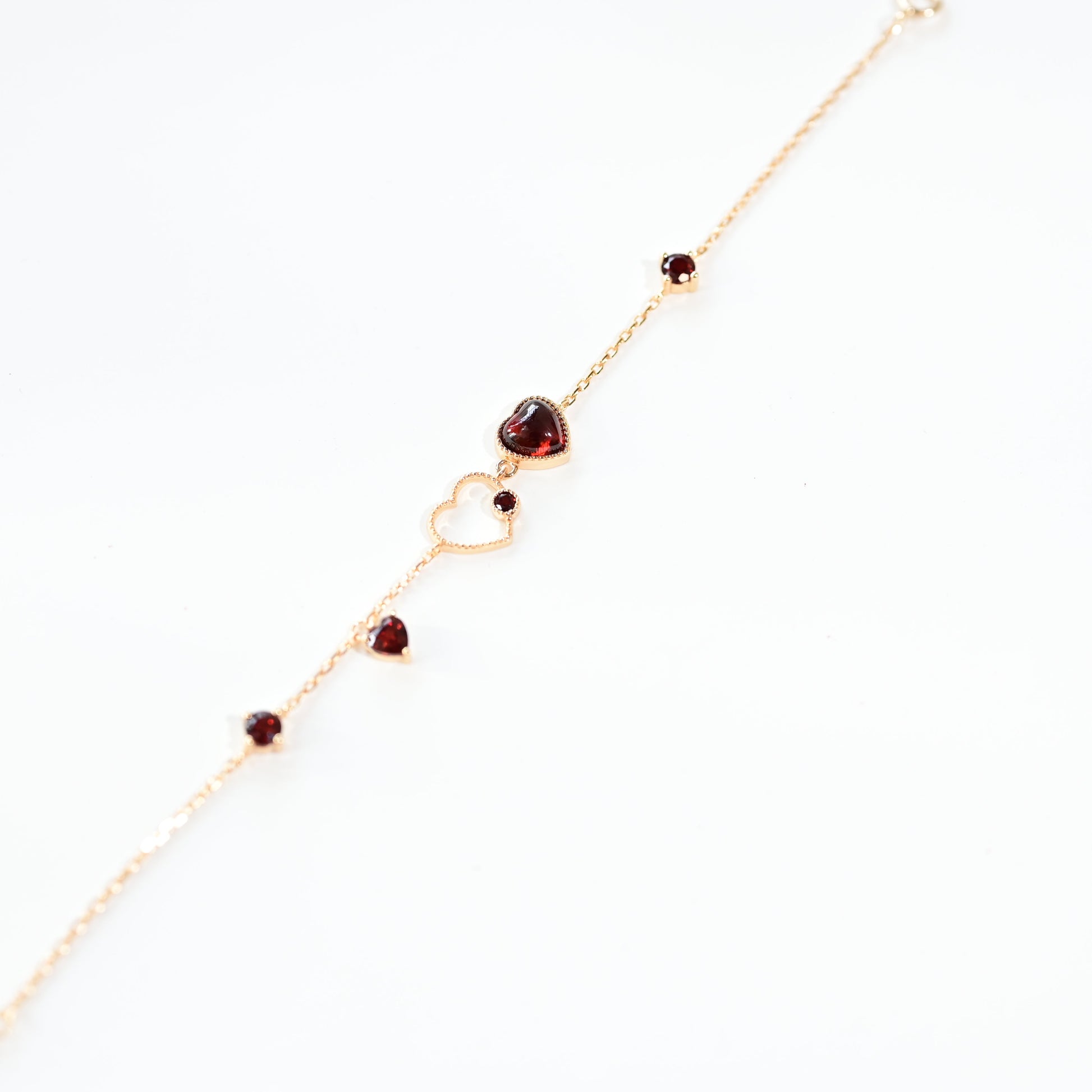 Crimson Heart Garnet Bracelet