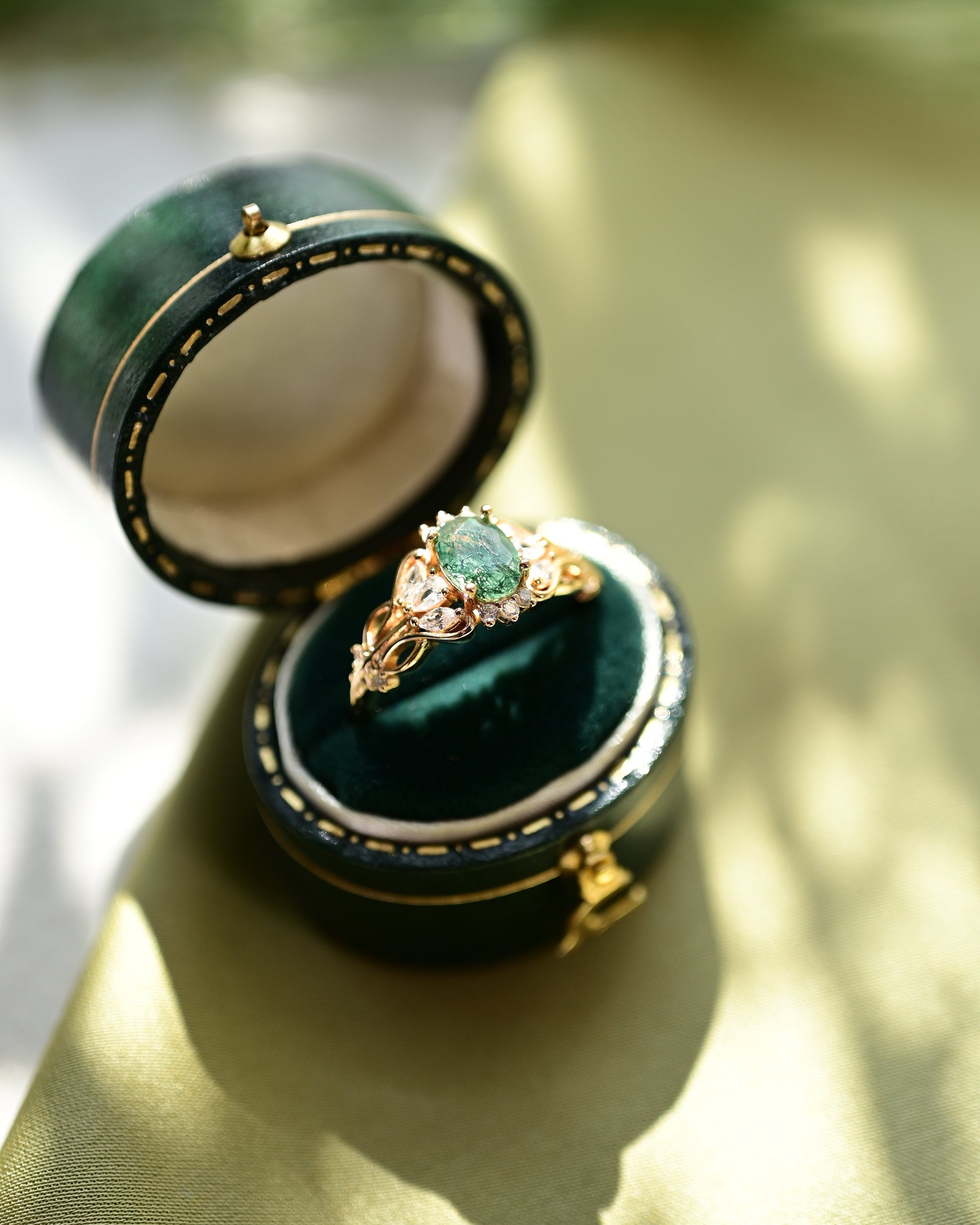 Moss Agate Verdant Grace Ring