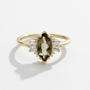 Smoky Radiance Marquise Ring