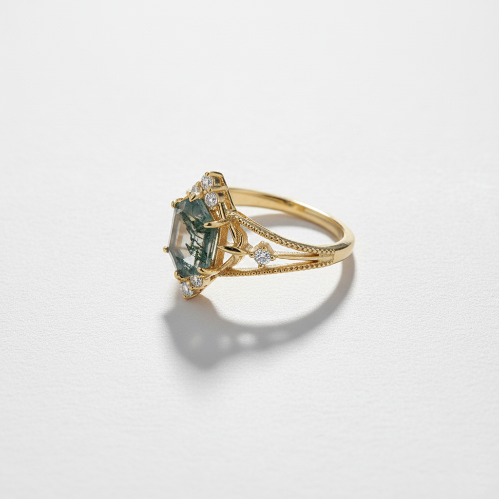 Enchanted Forest Moss Agate Ring