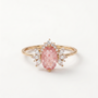 Strawberry Quartz Bloom Ring