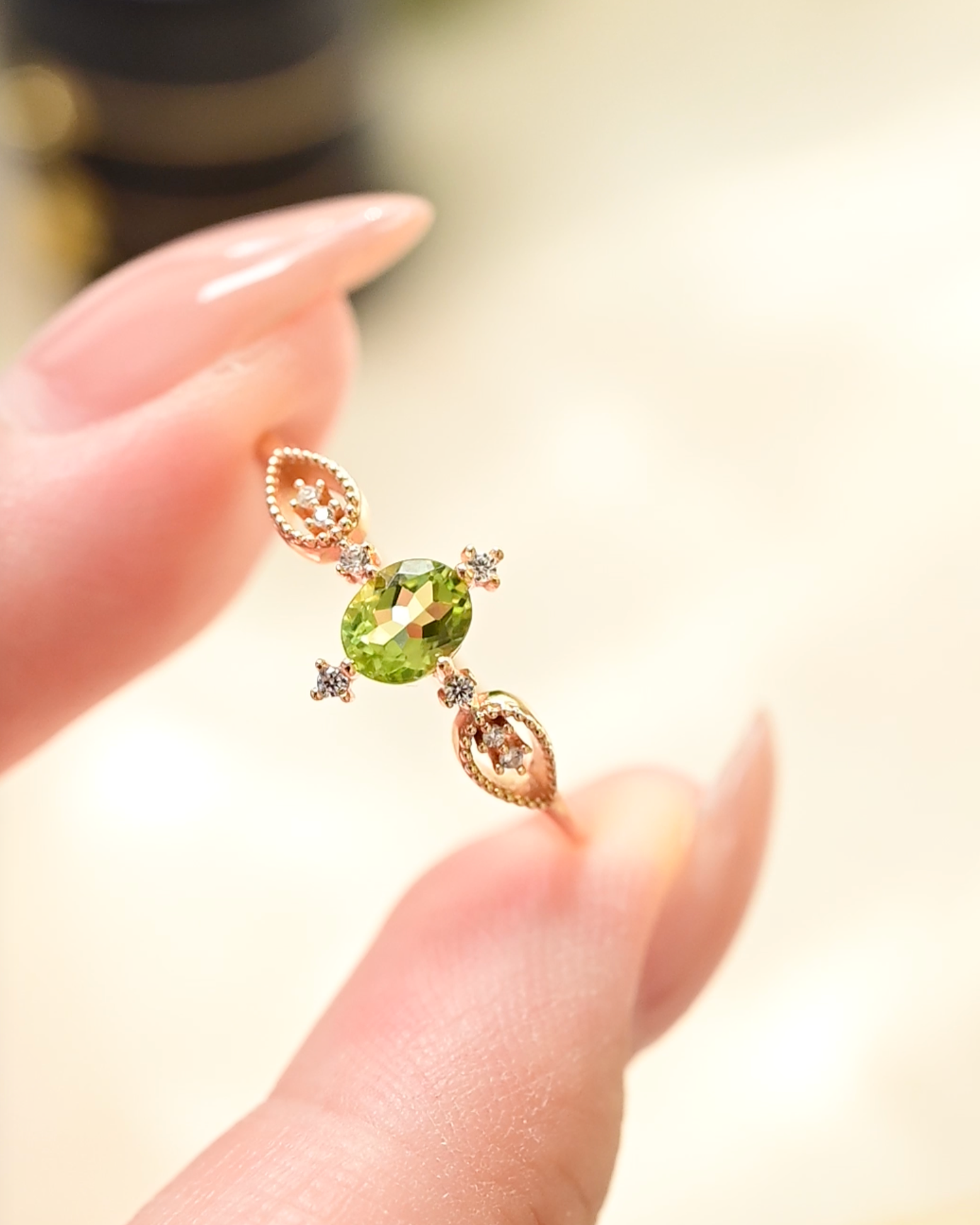 Vintage Meadow Olive Ring
