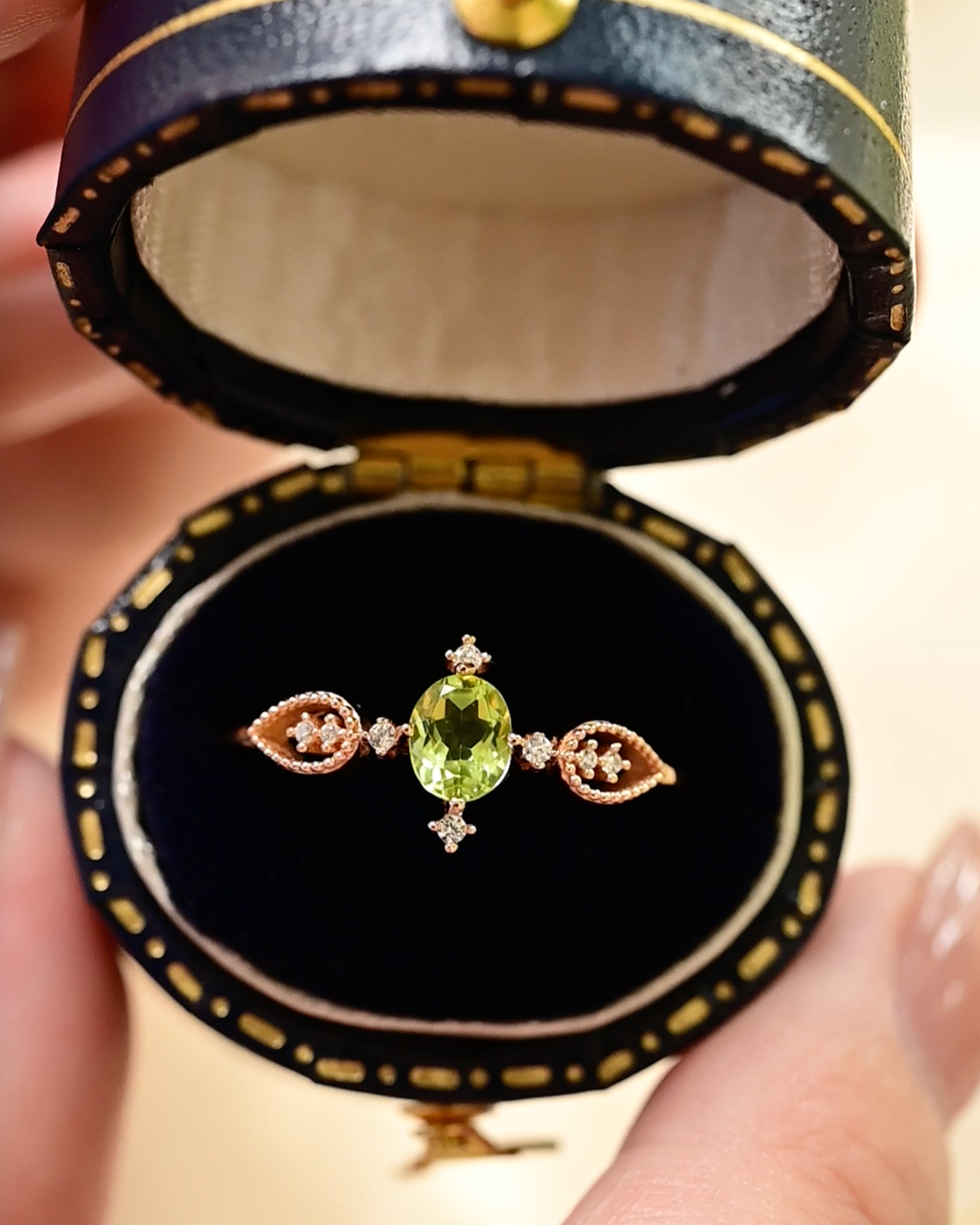 Vintage Meadow Olive Ring